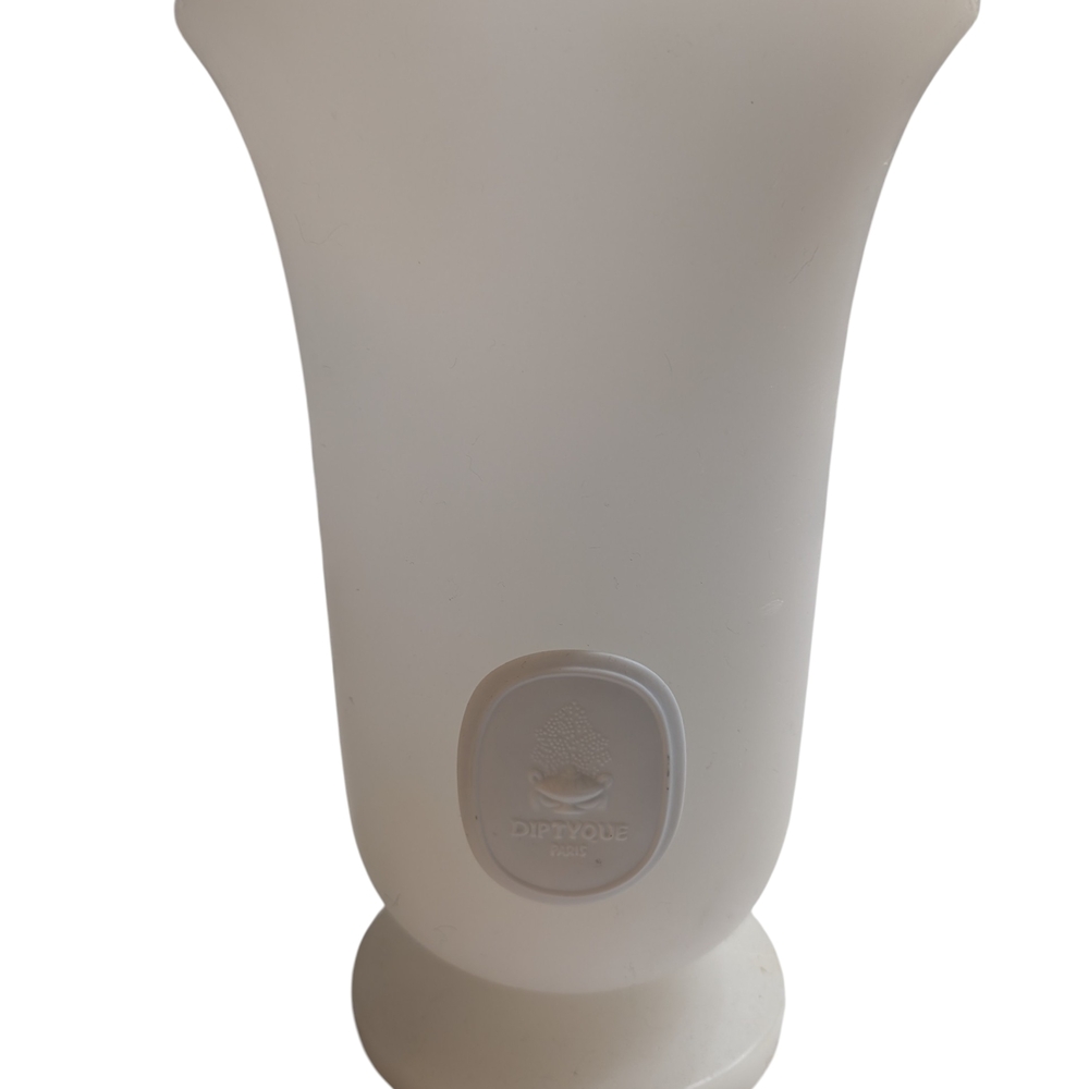 Two diptyque White Ceramic Vases